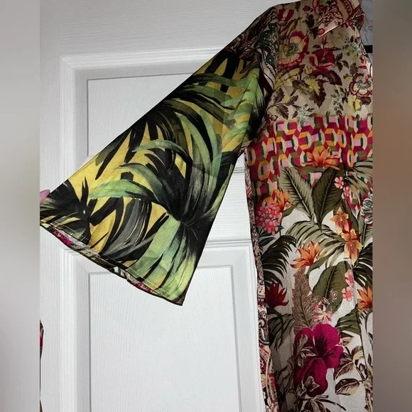 Tropical print dress. Size S. Never worn - Picture 3 of 8